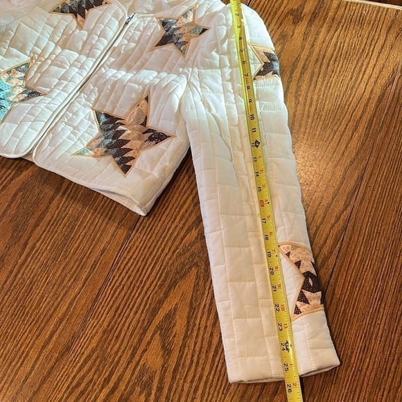 Blue B QUILTED MULTI STAR PADDED WESTERN Zipper JACKET Large ⭐️ - Picture 12 of 13